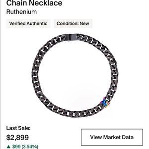 LV x Virgil Abloh Ruthenium Chain Link Necklace
